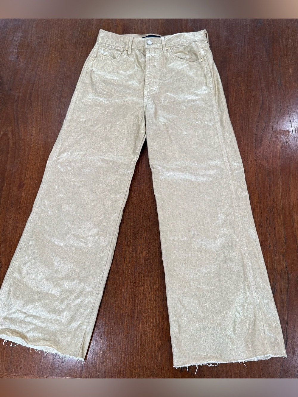 Veronica Beard Metallic Gold Jean